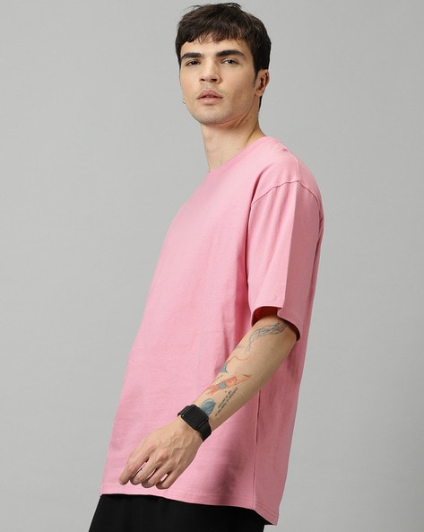 Pink crew shop neck t shirt