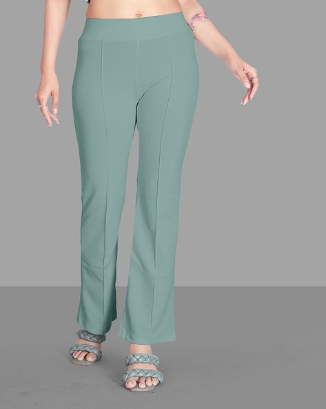 Buy Sea Green Trousers & Pants for Women by Jinax Online | Ajio.com