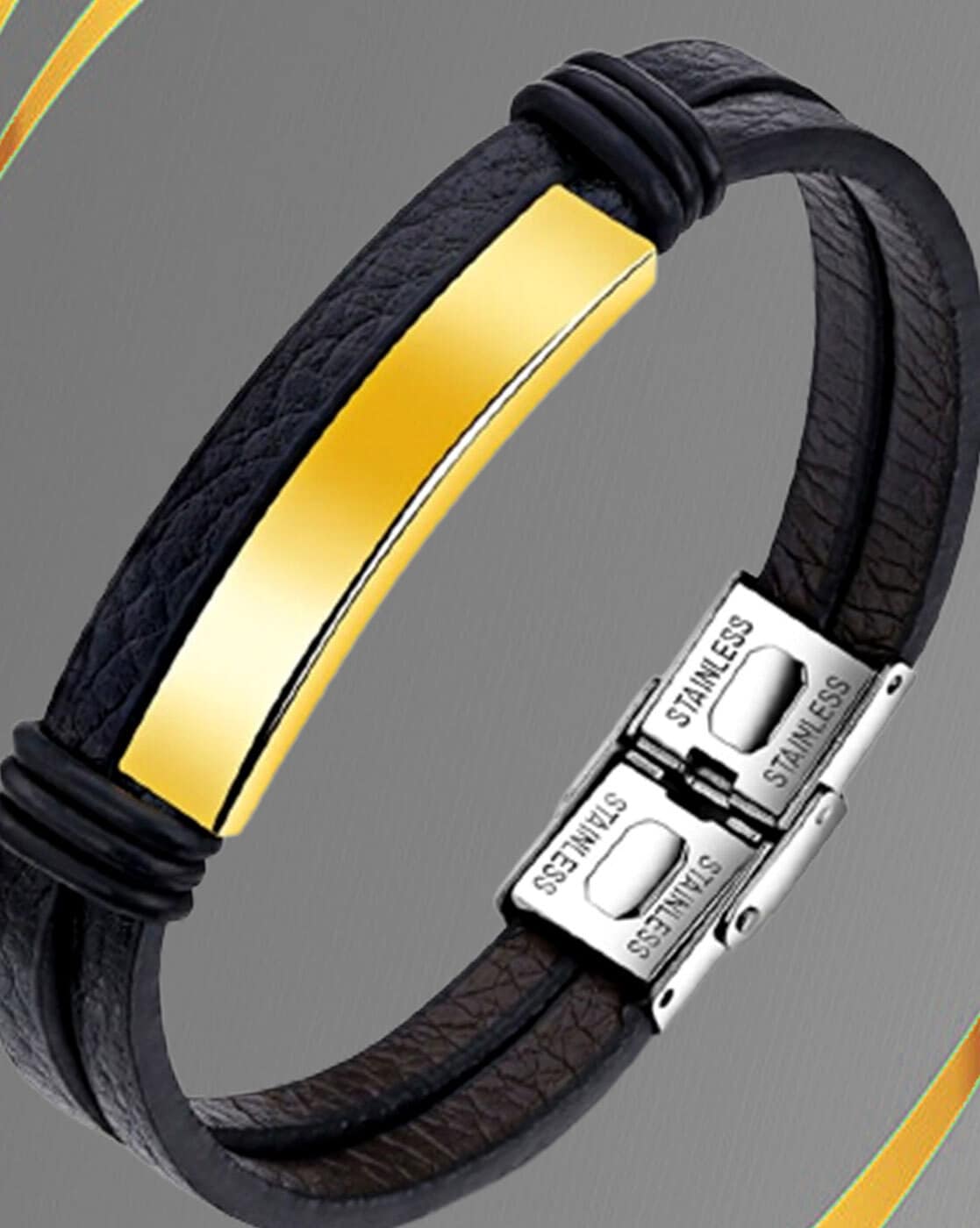 Superior Quality Hand-Finished Design Black Color Bracelet for Men - Style  C108 – Soni Fashion®