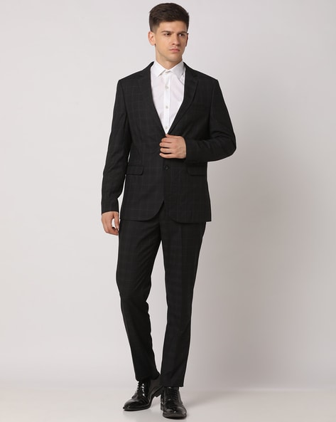 Checked Slim Fit 2-Piece Suit Set