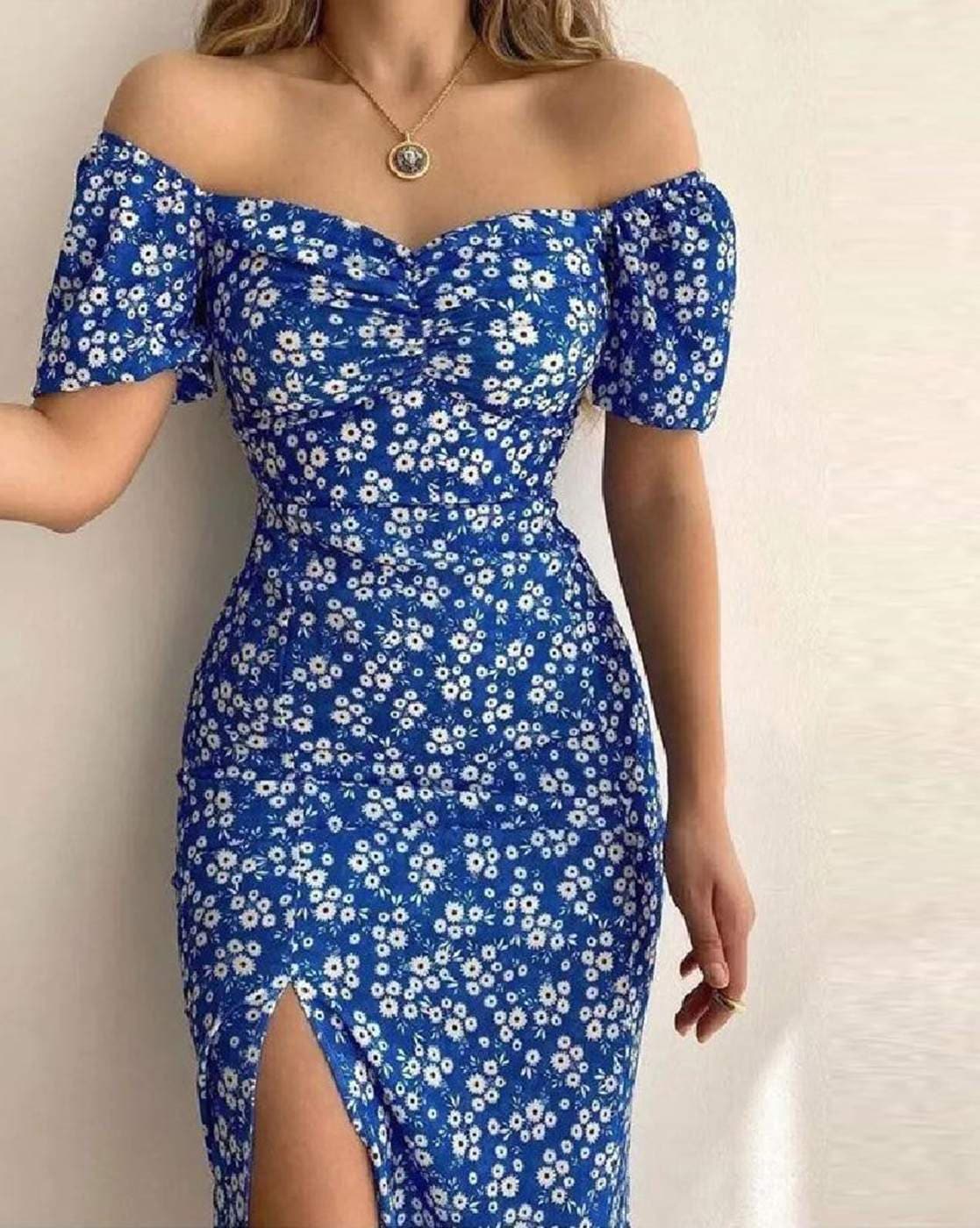 Buy Blue Dresses for Women by MADAME Online | Ajio.com