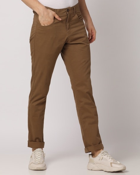 John Players Mid-Rise Slim Fit Chinos