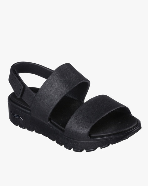 Womens black skechers discount sandals