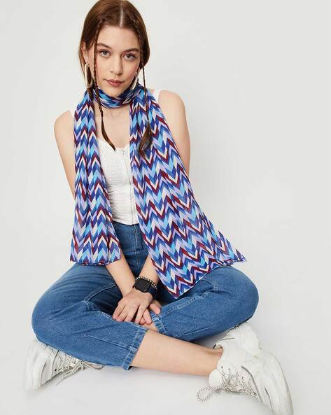 Women Chevron Print Scarf Price in India