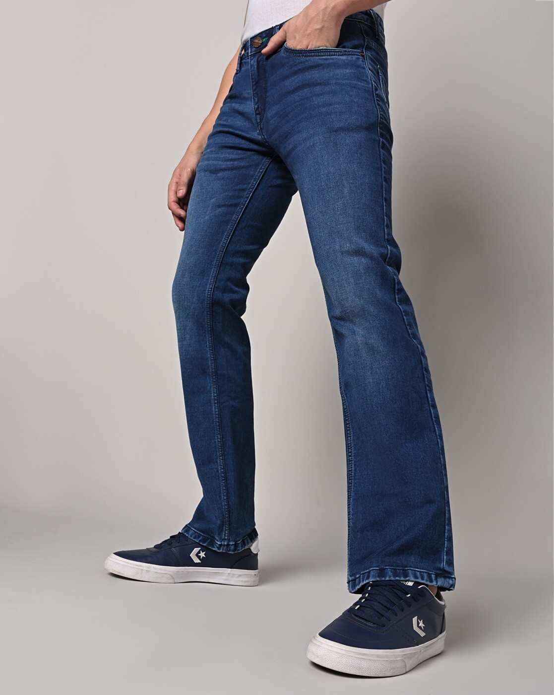 Buy online Mens Bootcut Color Block Jeans from Clothing for Men by Ivoc for  ₹800 at 71% off | 2024 Limeroad.com