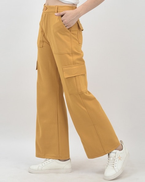 FNOCKS Regular Fit Women Beige Trousers - Buy FNOCKS Regular Fit Women  Beige Trousers Online at Best Prices in India