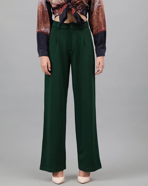 KOTTY Straight Fit Pleat Front Trousers