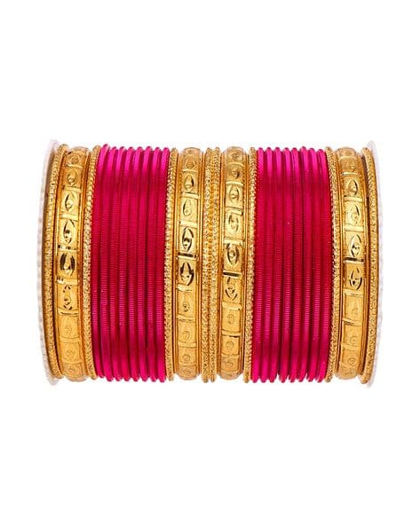 Gold-Plated Slip-On Bangle Set