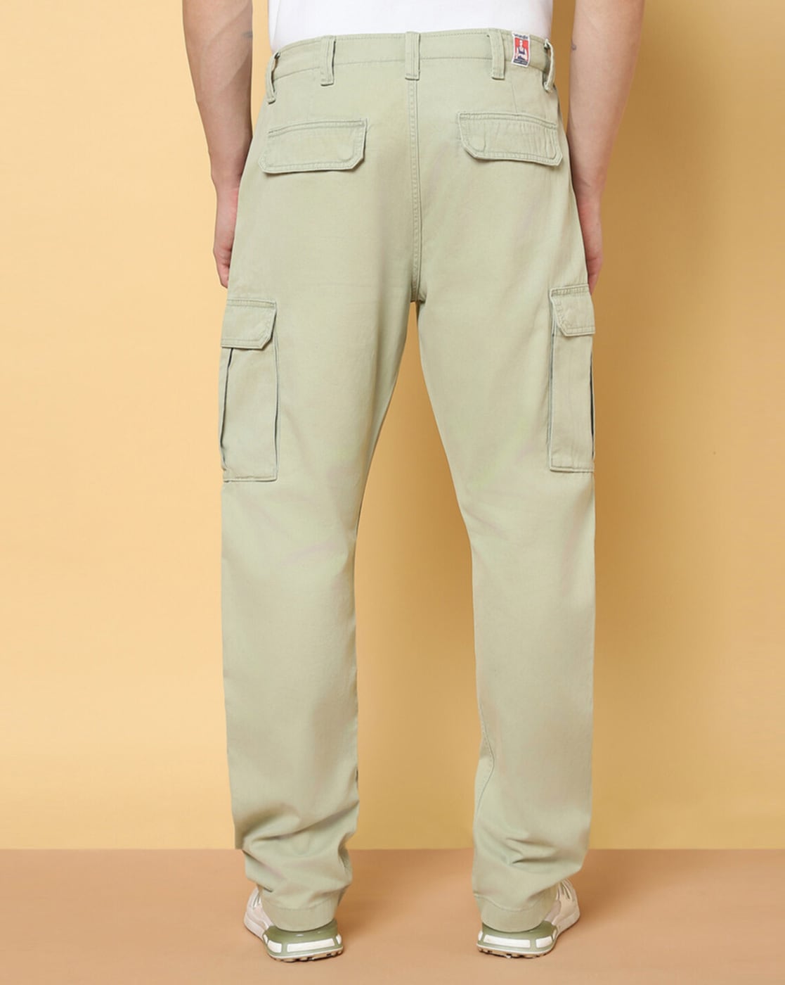 Buy tbase mens Taupe Poly Cotton Solid Cargo Pant for Men online India