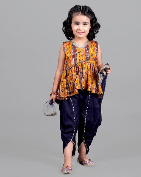 RI Ritu Kumar Mauve & Gold Shimmer Kurti With Dhoti Pants – Saris and Things