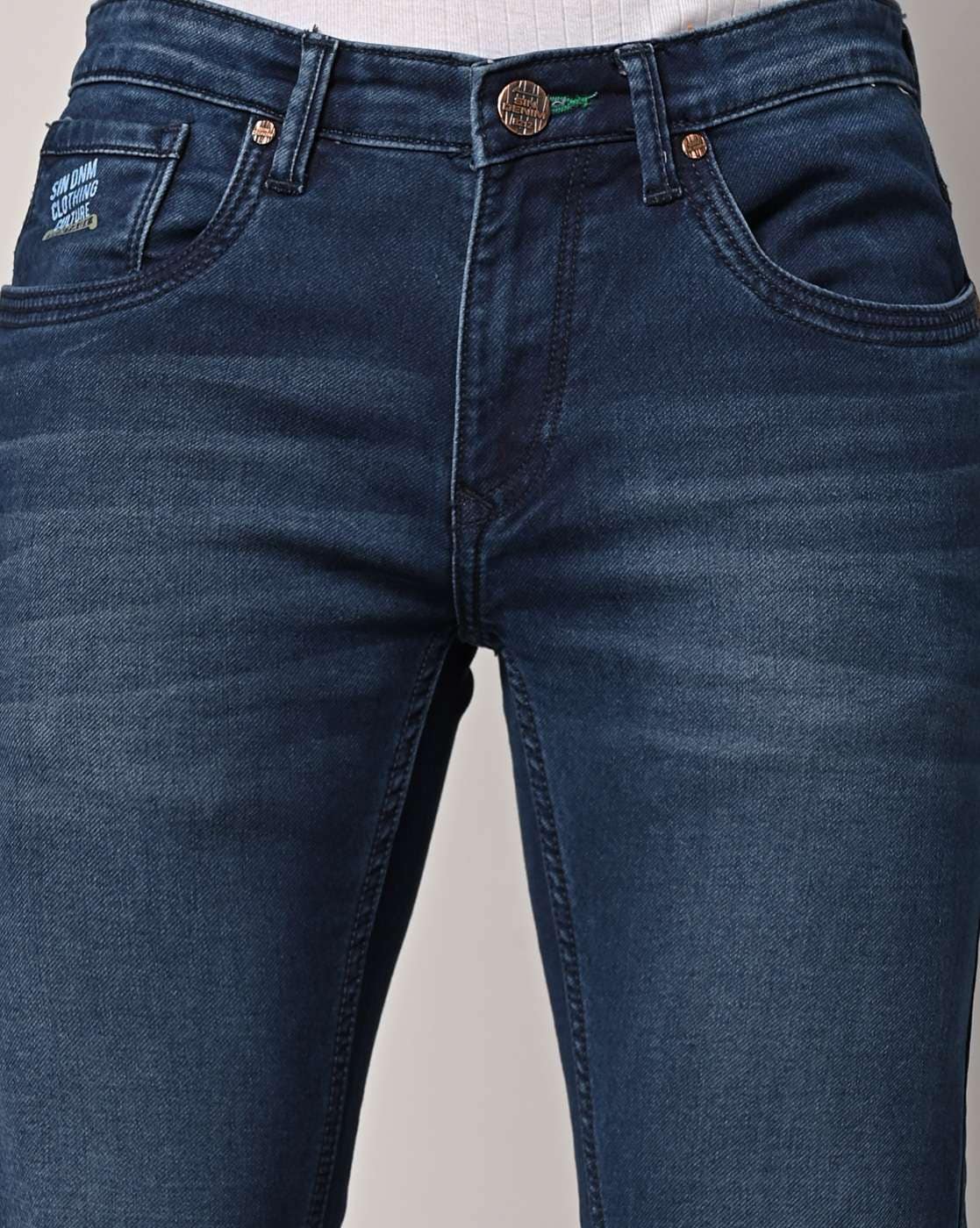 Buy Indigo Jeans for Men by SIN Online | Slim-Fit Jeans