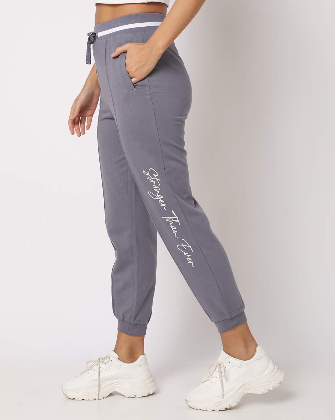 Buy Medium Blue Track Pants for Women by Teamspirit Online