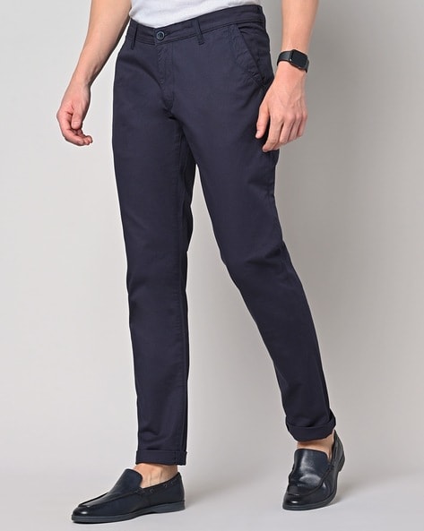 Men's Cotton Trousers Navy Blue | N.Peal