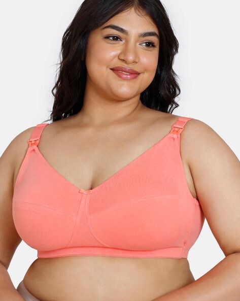 Buy Zivame Pink Solid Non Wired Non Padded Maternity Bra