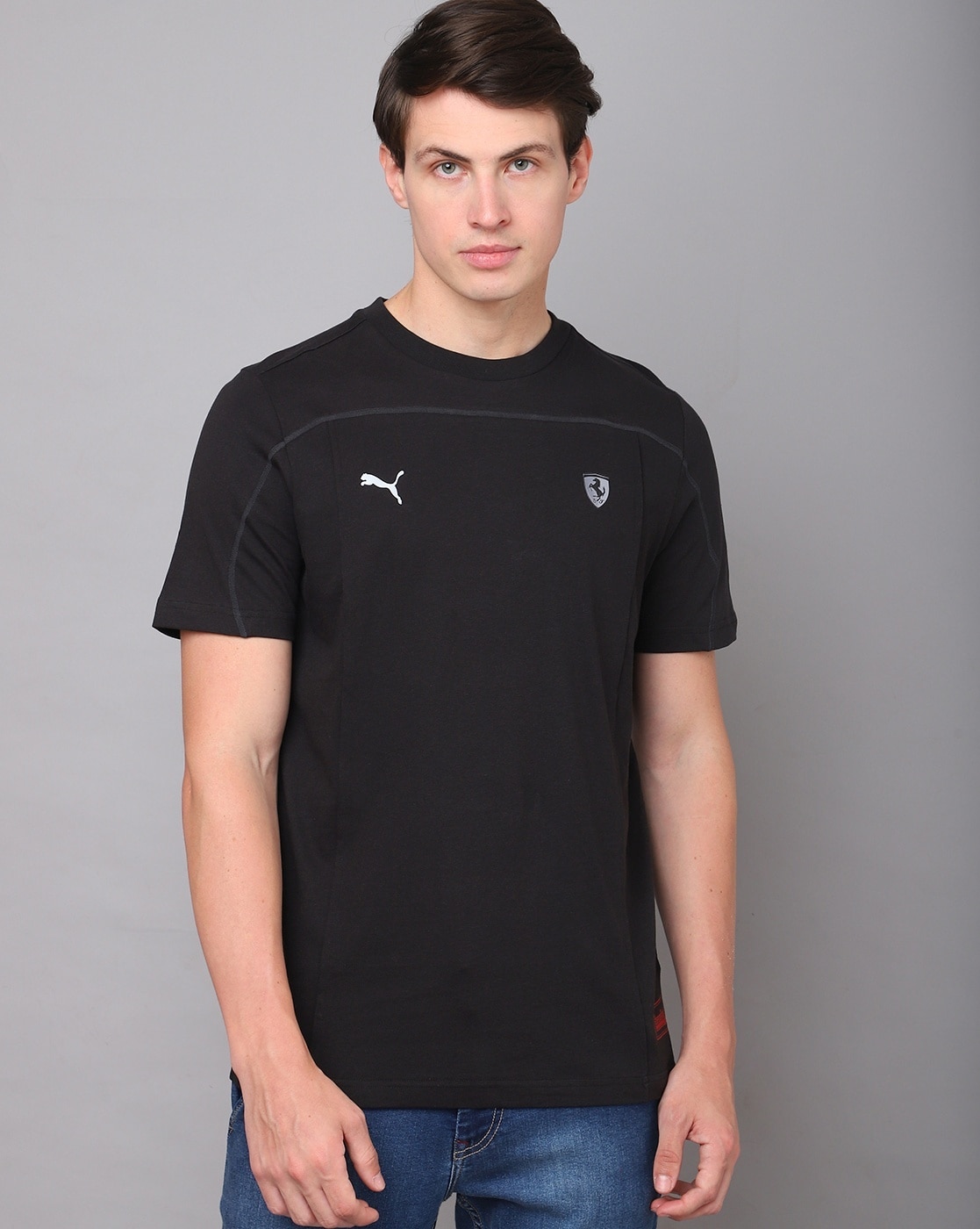 Puma Ferrari Tee Shirt - Black - Mens