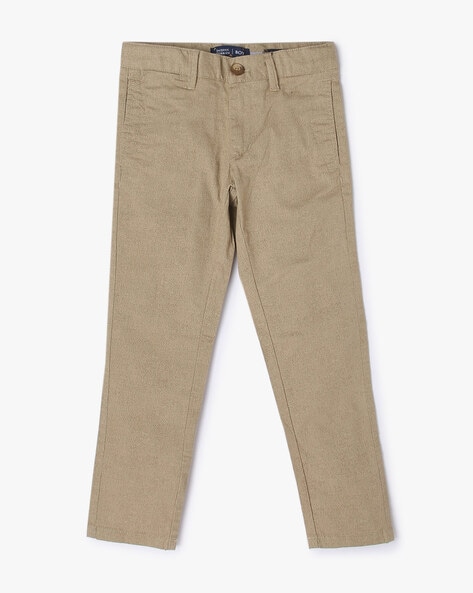 Buy online Boys Mid Rise Beige Solid Trousers from boys for Women by V-mart  for ₹519 at 6% off | 2024 Limeroad.com
