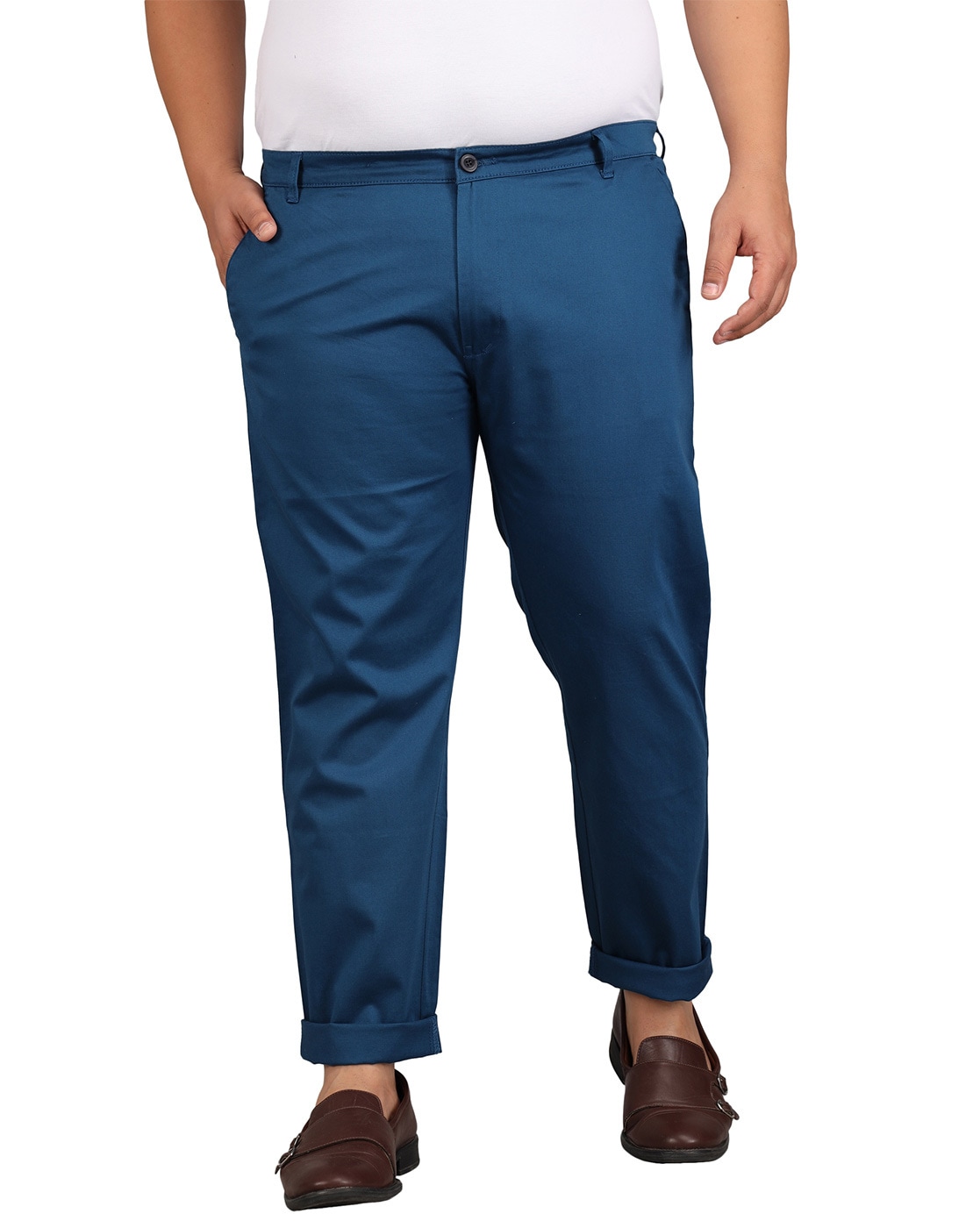Buy JB Studio Beige Slim Fit Flat Front Trousers for Mens Online  Tata  CLiQ