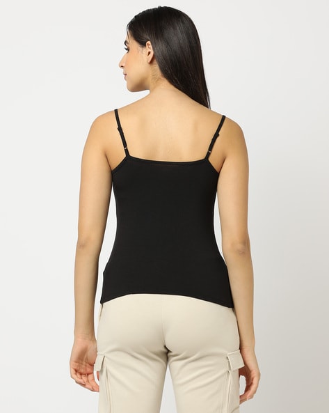 Buy Black Camisoles & Slips for Women by Fig Online