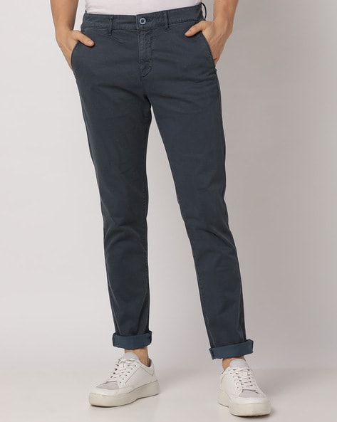 John Players Skinny Fit Mid-Rise Chinos