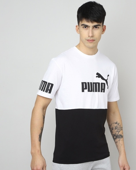 Black and 2025 white puma shirt