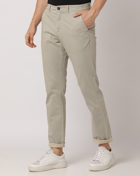 Buy John Players Men Coffee Brown Skinny Fit Solid Trousers on Myntra |  PaisaWapas.com