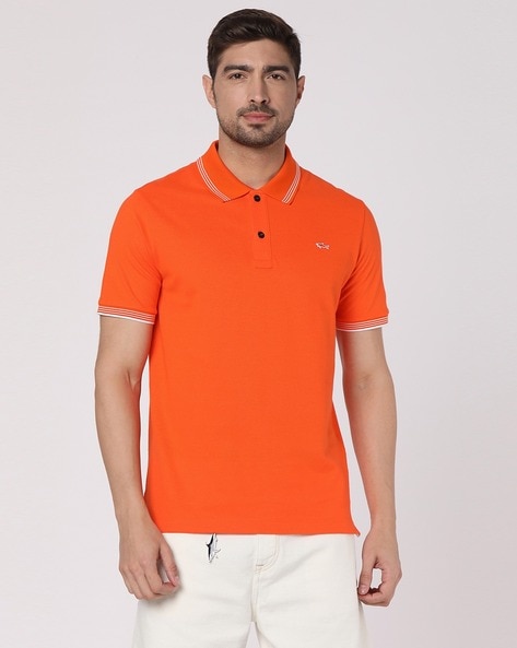 Paul and outlet shark orange polo