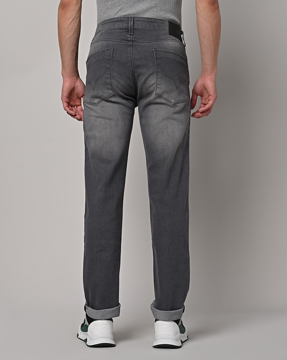 Buy Pepe Jeans Men Charcoal Grey & White Colourblocked Shaper
