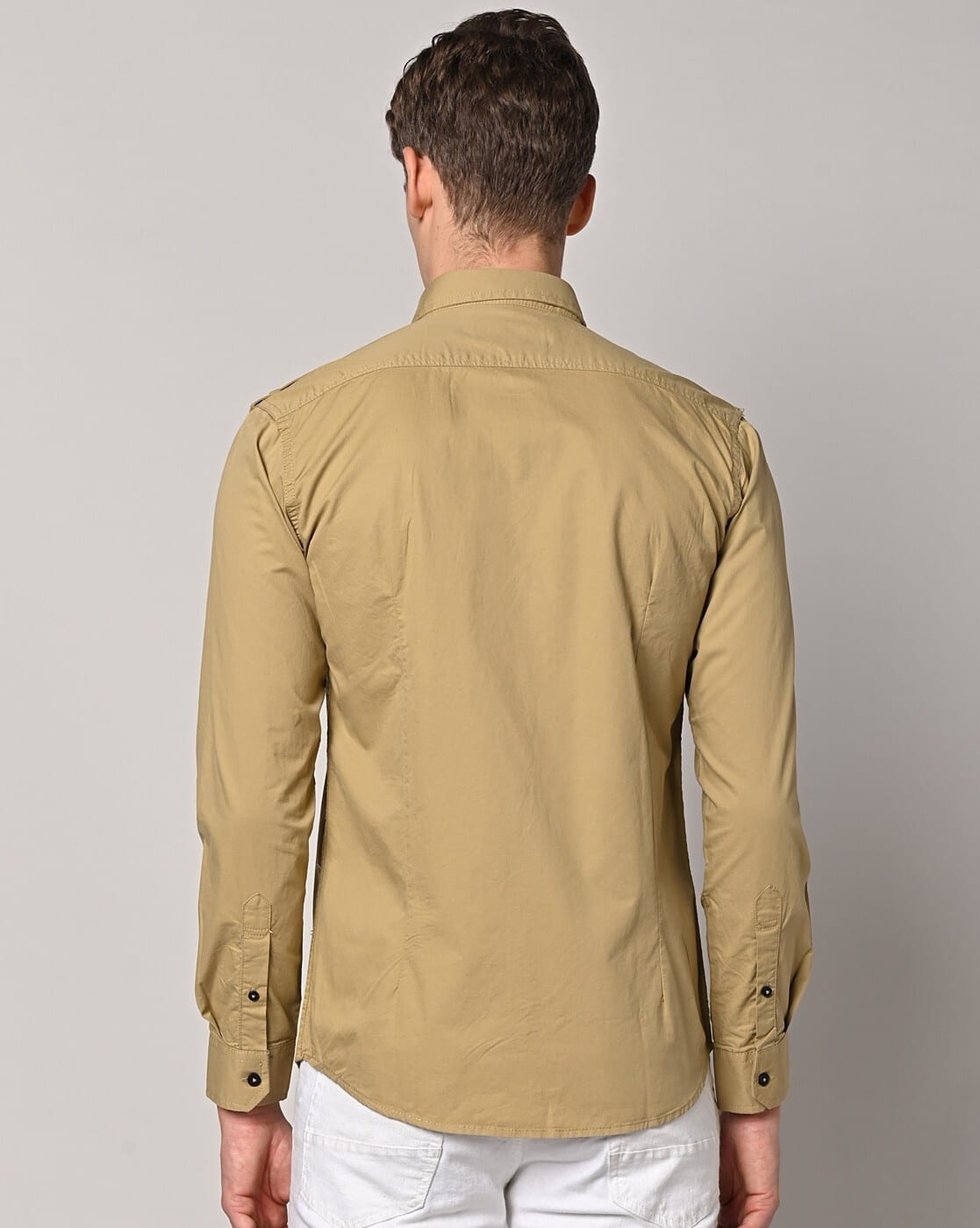 『TEN WORK SHIRT KHAKI S』 Khaki Shirts for Mens/Auto Driver/Mechanic Workers (in
