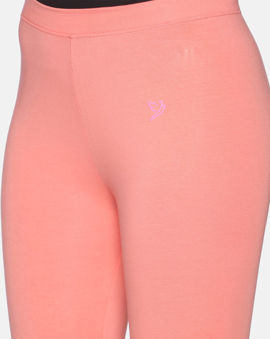 Twin Birds Rose Gold Peach Color Leggings