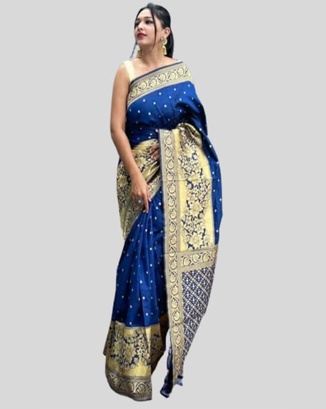 Buy Blue Sarees for Women by Limdo Online