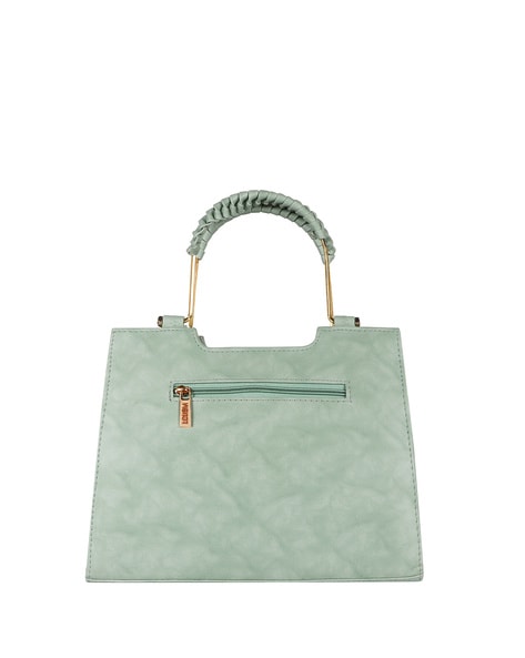 Sage Green Leather Purse • The Charlene • Handmade in PA