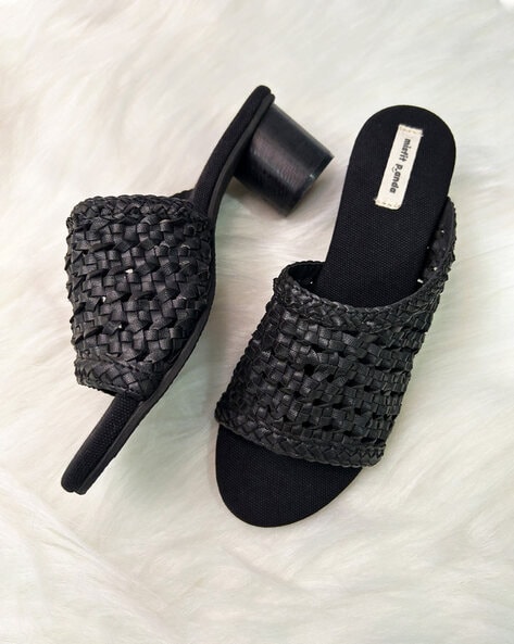 Anthology Paris Women's Black Woven Platform Sandal – Halo Shoes