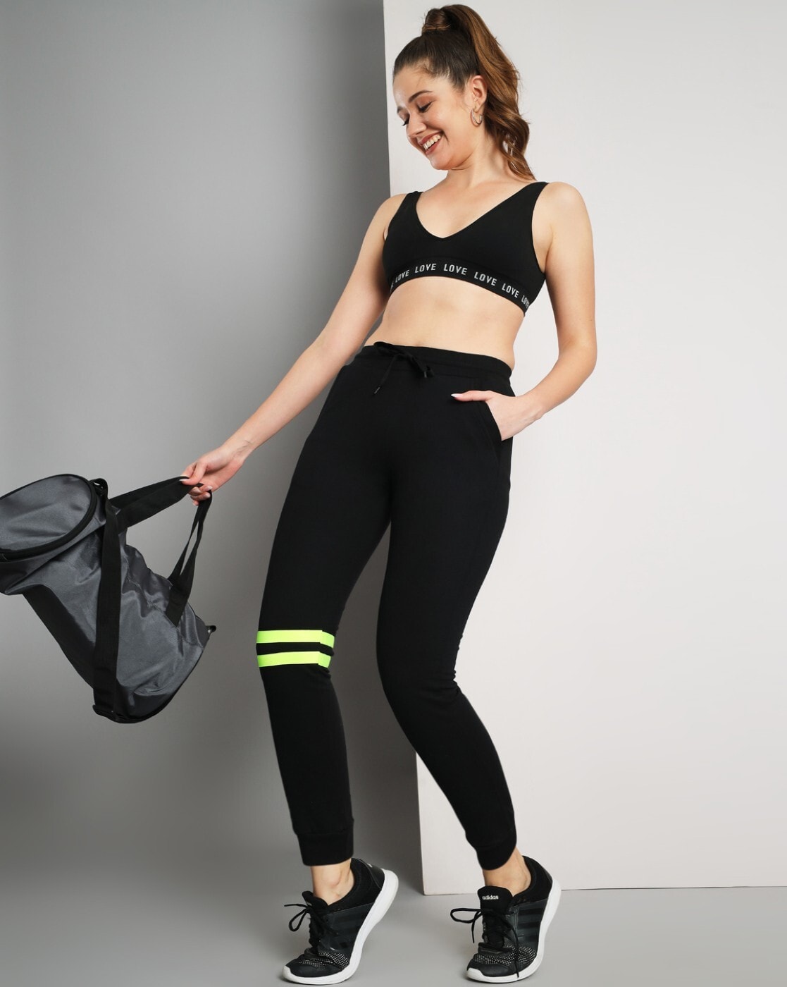 Buy Black Track Pants for Women by Q - RIOUS Online