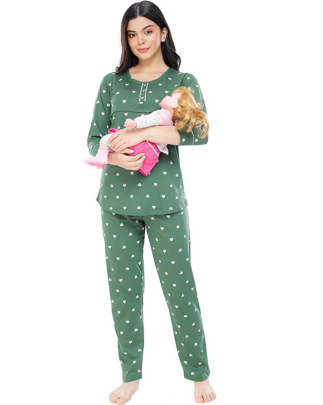 Green discount ladies pyjamas