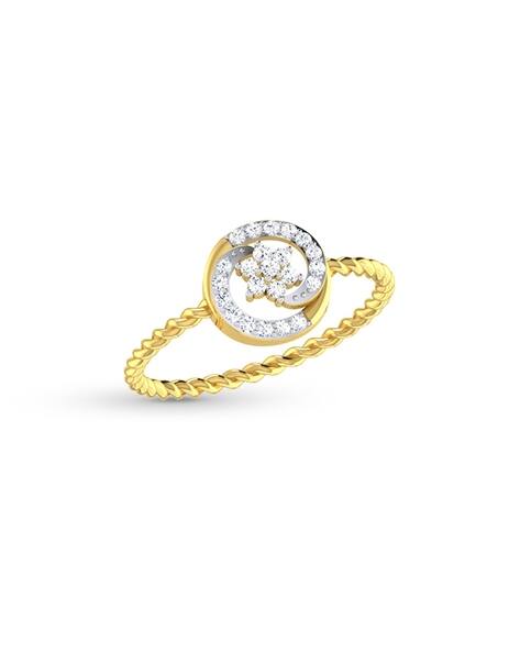 Dishis Yellow Gold Diamond-Studded Ring