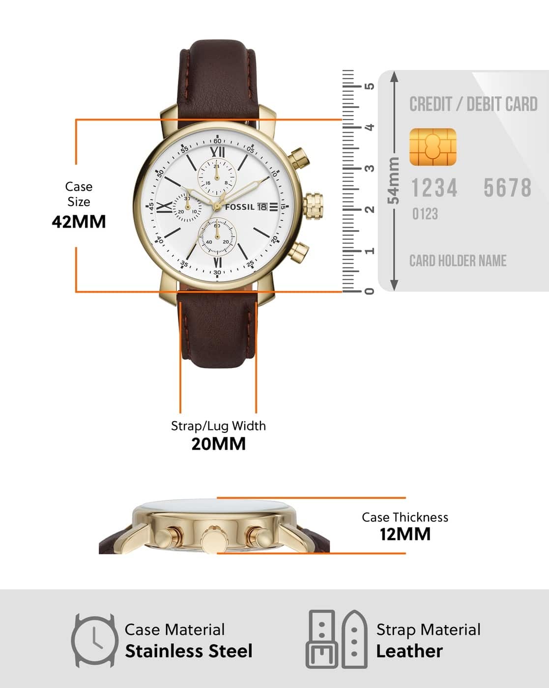 Buy FOSSIL Men Water-Resistant Rhett Chronograph Watch-BQ1009