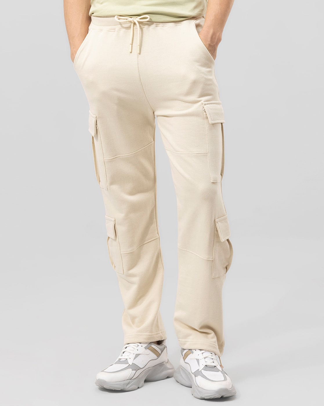 Buy Tan Trousers & Pants for Men by T-Base Online | Ajio.com