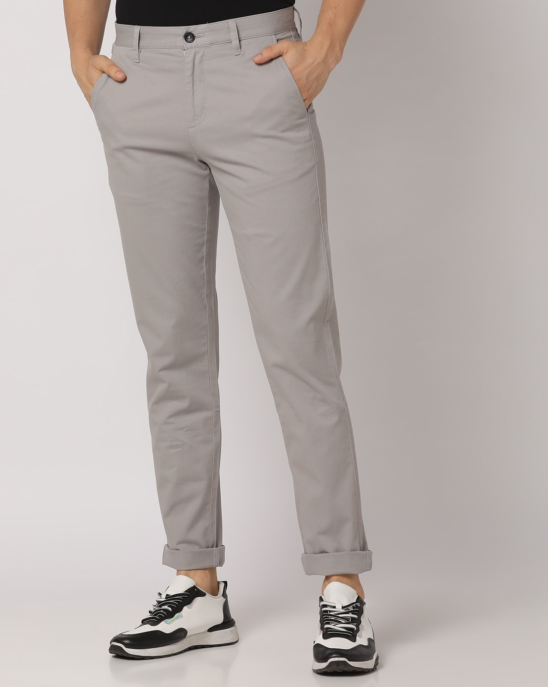 Slim fit Mens Semi Solid blue Pants-Thakhek, Sharkskin Dark Blue|  Mytailorstore