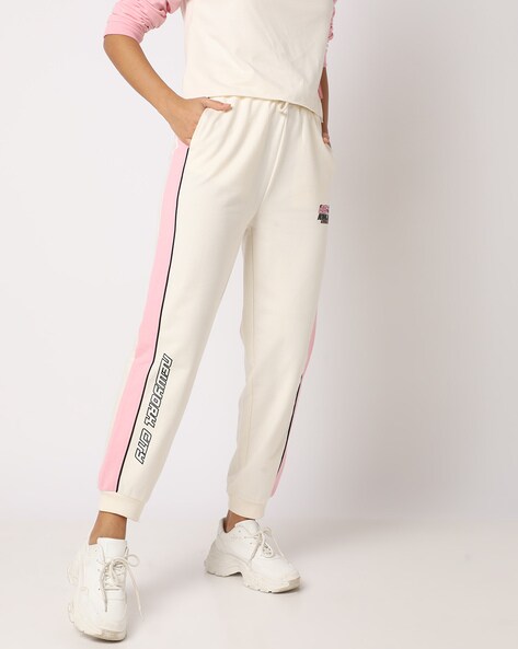 Women Tapered Fit Joggers with Elasticated Waist