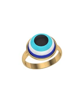Yellow Gold Evil Eye Ring-image-37