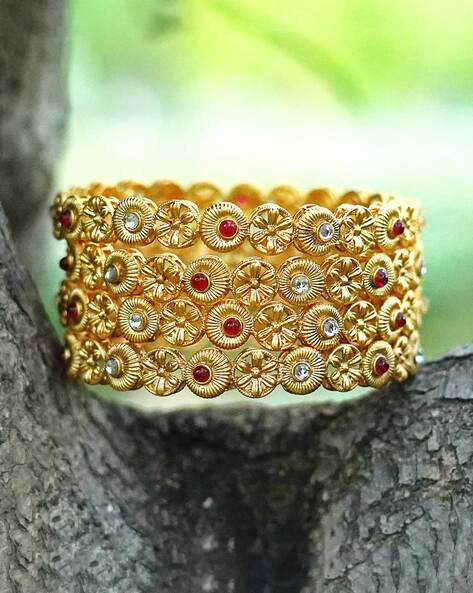 Kundan 2025 bangles gold