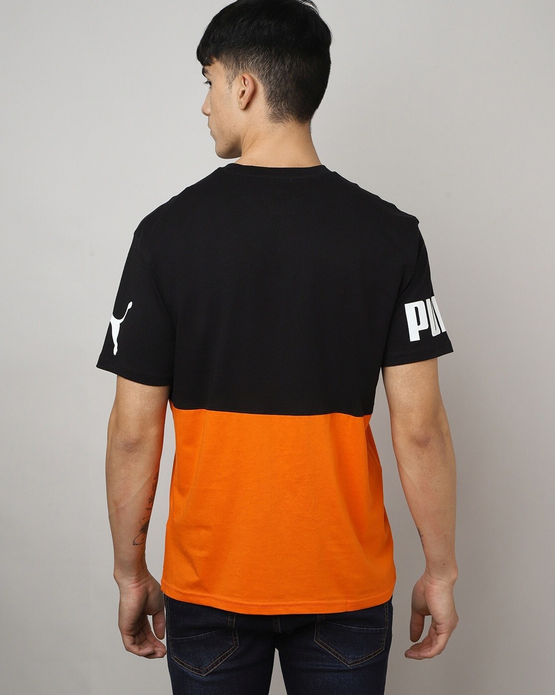 Black Buy & Men Online Tshirts Orange Puma by for