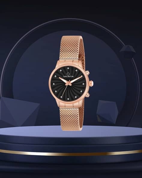 Carlington CT2017 Water-Resistant Analogue Watch with Mesh Strap