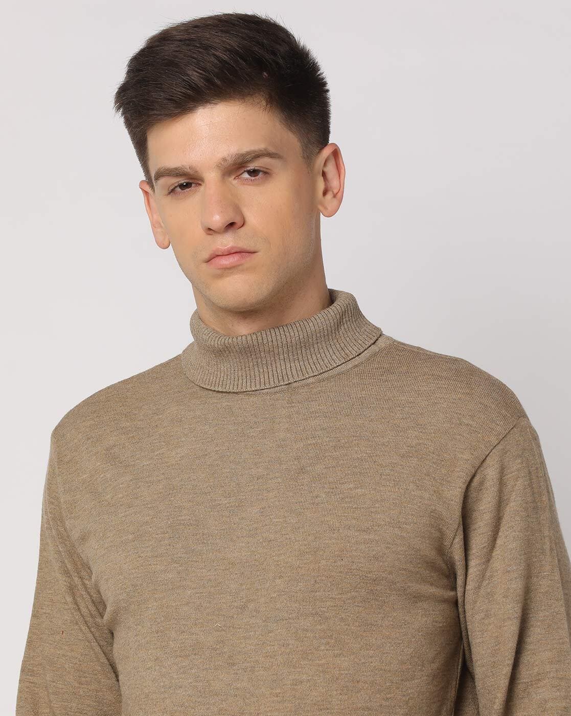 Khaki hot sale turtleneck mens