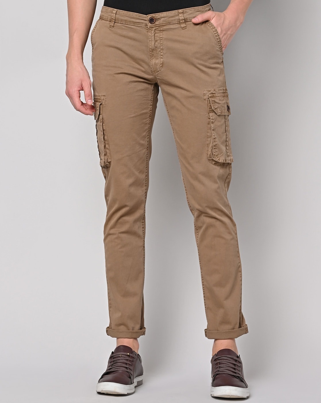 Buy Beige Trousers & Pants for Men by THOMAS SCOTT Online | Ajio.com