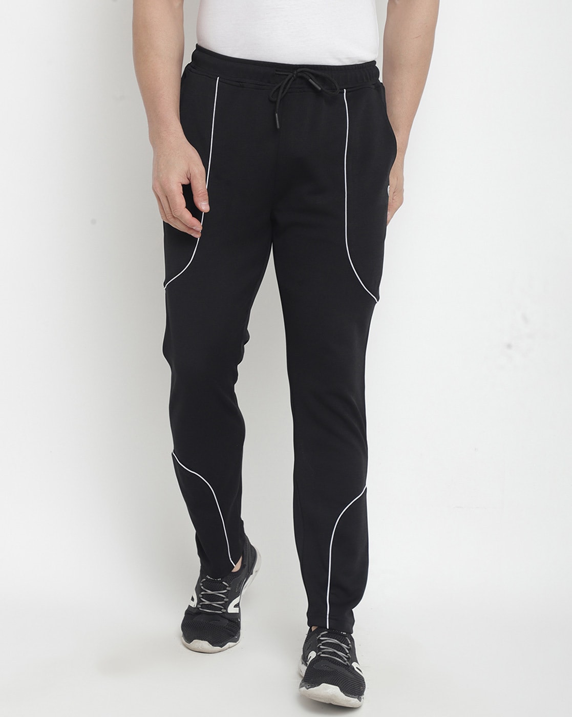 Buy Black Track Pants for Men by Mkko Online | Ajio.com
