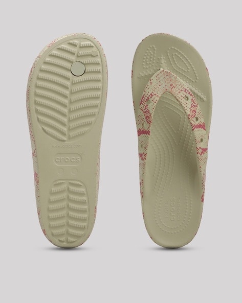 Snake print flip online flops