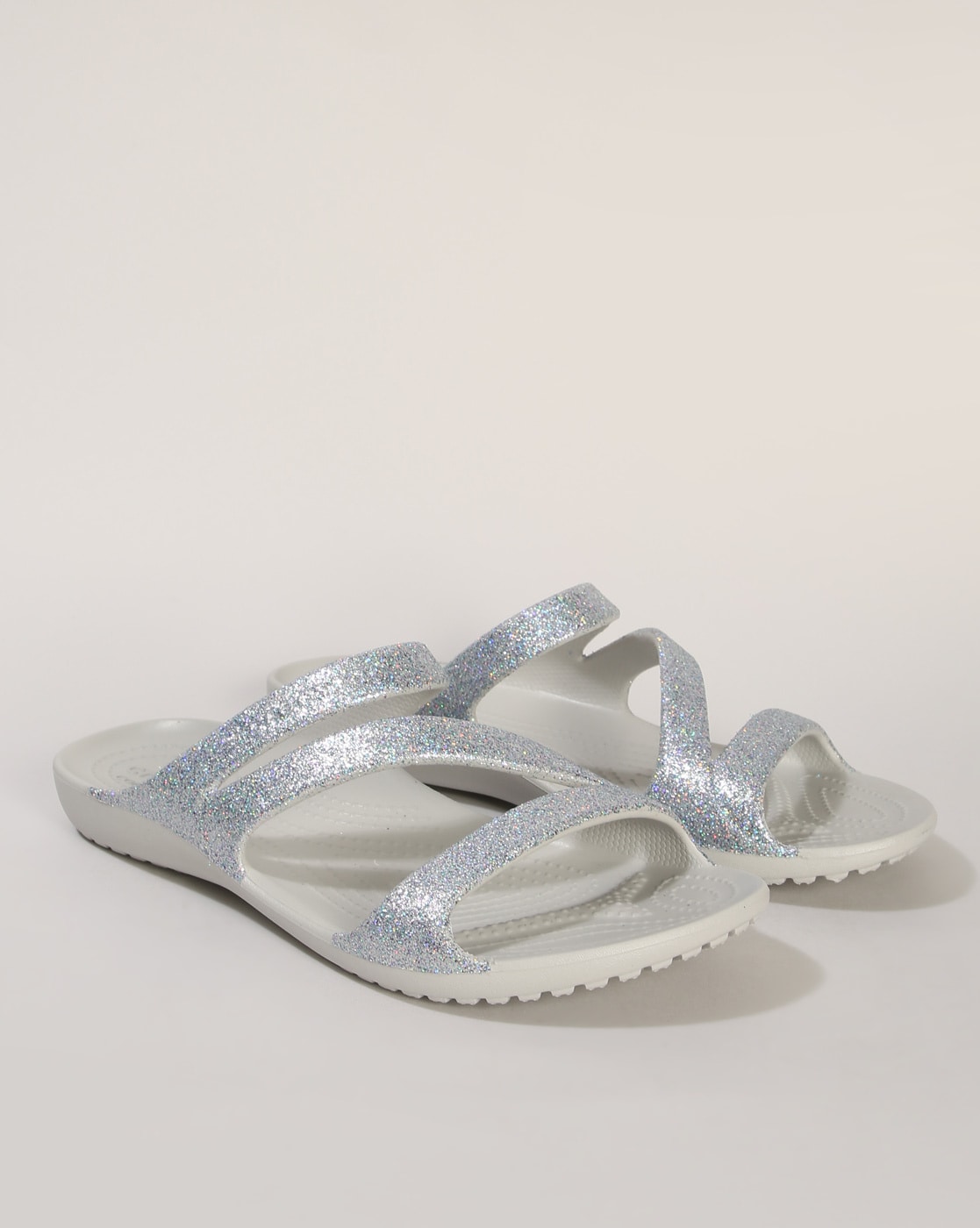 Metallic Sparkly Glitter Slip On Sandals Slides In BLACK | ZAFUL 2024