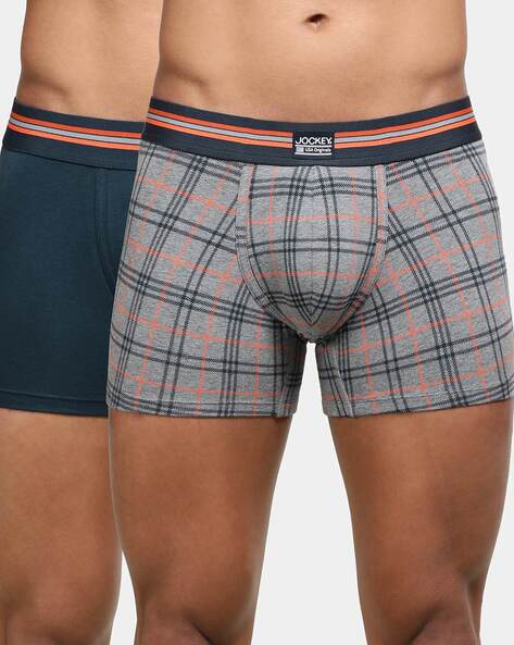 UI21 Super Combed Cotton Elastane Stretch Multicolour Trunk with Ultrasoft  Waistband