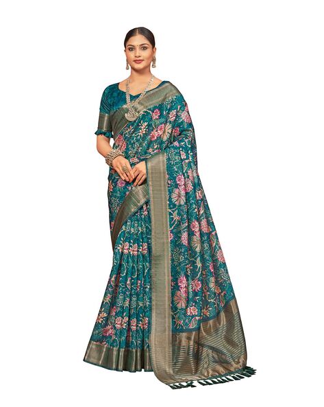 Buy Rama Sarees for Women by CASTILLO FAB Online | Ajio.com